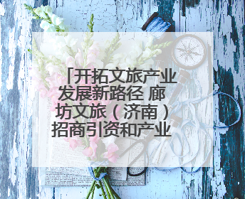 开拓文旅产业发展新路径 廊坊文旅（济南）招商引资和产业宣传推介活动举行
