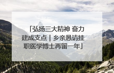 弘扬三大精神 奋力建成支点｜乡亲恳请挂职医学博士再留一年
