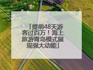 提前48天游客过百万！海上旅游青岛模式展现强大动能