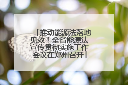 推动能源法落地见效！全省能源法宣传贯彻实施工作会议在郑州召开