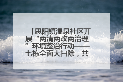 思阳镇温泉社区开展“两清两改两治理”环境整治行动——七栋全面大扫除，共建洁净家园