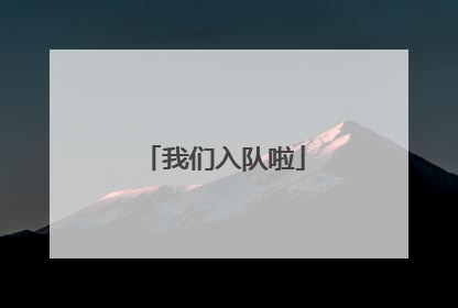 我们入队啦