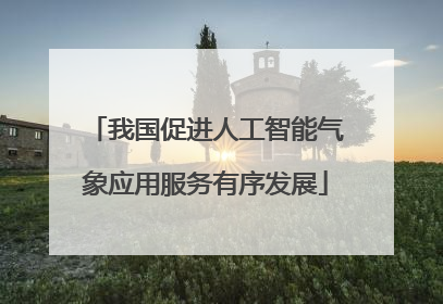 我国促进人工智能气象应用服务有序发展