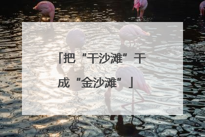 把“干沙滩”干成“金沙滩”