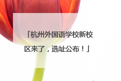 杭州外国语学校新校区来了，选址公布！
