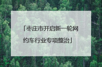 枣庄市开启新一轮网约车行业专项整治