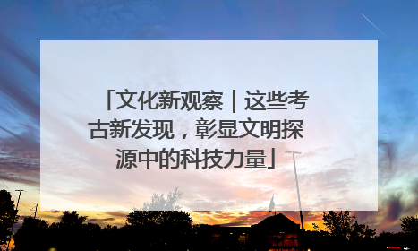 文化新观察｜这些考古新发现，彰显文明探源中的科技力量