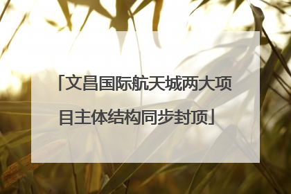 文昌国际航天城两大项目主体结构同步封顶
