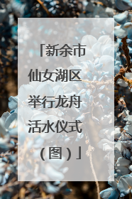 新余市仙女湖区举行龙舟活水仪式（图）