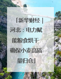 新华财经｜河北：电力赋能粮食烘干 确保小麦高质量归仓