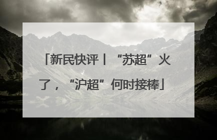 新民快评丨“苏超”火了，“沪超”何时接棒