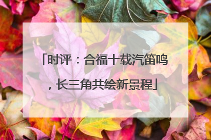 时评：合福十载汽笛鸣，长三角共绘新景程