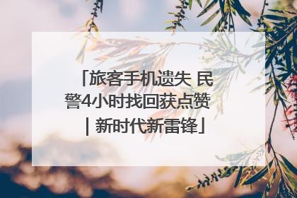 旅客手机遗失 民警4小时找回获点赞｜新时代新雷锋