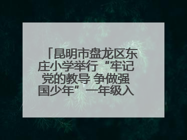 昆明市盘龙区东庄小学举行“牢记党的教导 争做强国少年”一年级入队仪式