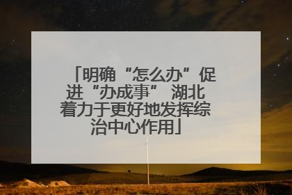 明确“怎么办”促进“办成事” 湖北着力于更好地发挥综治中心作用