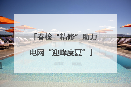 春检“精修”助力电网“迎峰度夏”