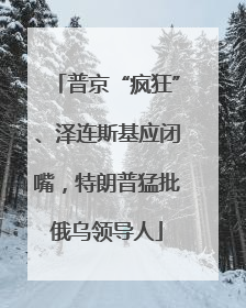 普京“疯狂”、泽连斯基应闭嘴，特朗普猛批俄乌领导人