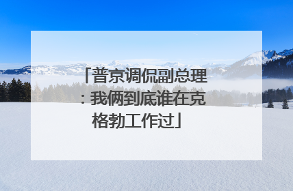普京调侃副总理：我俩到底谁在克格勃工作过