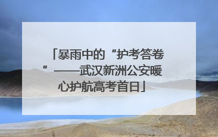 暴雨中的“护考答卷”——武汉新洲公安暖心护航高考首日
