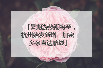 暑期游热潮将至，杭州始发新增、加密多条直达航线