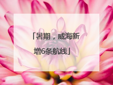 暑期，威海新增6条航线