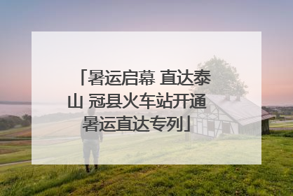 暑运启幕 直达泰山 冠县火车站开通暑运直达专列