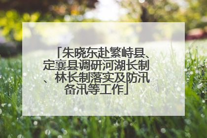 朱晓东赴繁峙县、定襄县调研河湖长制、林长制落实及防汛备汛等工作