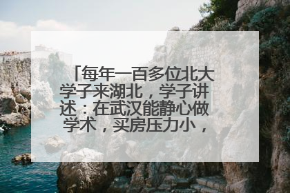 每年一百多位北大学子来湖北，学子讲述：在武汉能静心做学术，买房压力小，创业成本低