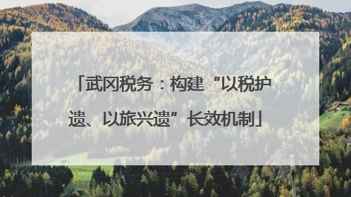 武冈税务：构建“以税护遗、以旅兴遗”长效机制