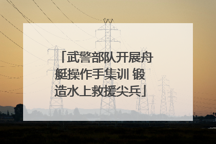 武警部队开展舟艇操作手集训 锻造水上救援尖兵