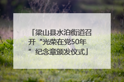 梁山县水泊街道召开“光荣在党50年”纪念章颁发仪式
