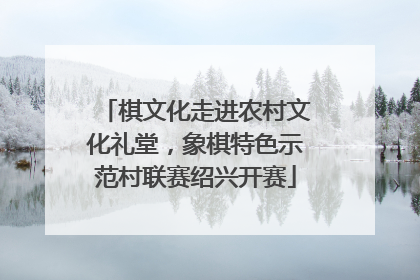 棋文化走进农村文化礼堂，象棋特色示范村联赛绍兴开赛