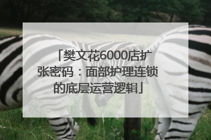 樊文花6000店扩张密码：面部护理连锁的底层运营逻辑
