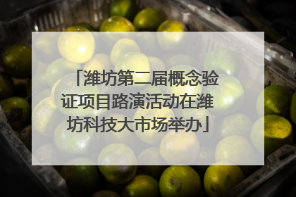 潍坊第二届概念验证项目路演活动在潍坊科技大市场举办
