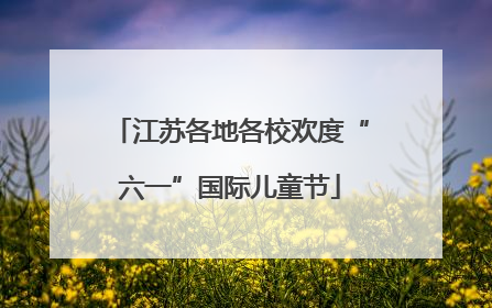 江苏各地各校欢度“六一”国际儿童节