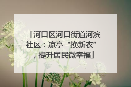 河口区河口街道河滨社区：凉亭“换新衣”，提升居民微幸福
