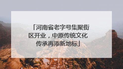 河南省老字号集聚街区开业，中原传统文化传承再添新地标