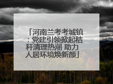 河南兰考考城镇：党建引领掀起秸秆清理热潮 助力人居环境焕新颜