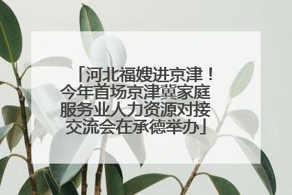 河北福嫂进京津！今年首场京津冀家庭服务业人力资源对接交流会在承德举办