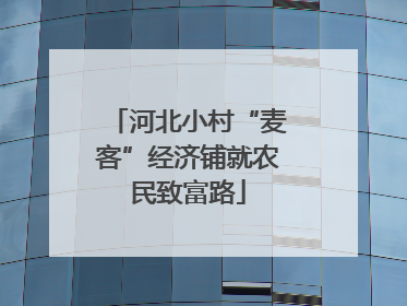 河北小村“麦客”经济铺就农民致富路