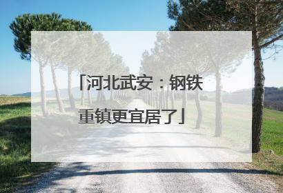 河北武安：钢铁重镇更宜居了