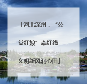 河北深州:“公益红娘”牵红线 文明新风润心田