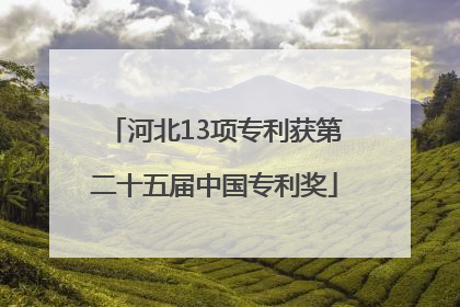 河北13项专利获第二十五届中国专利奖