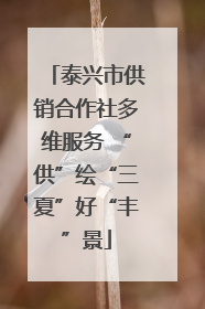 泰兴市供销合作社多维服务 “供”绘“三夏”好“丰”景