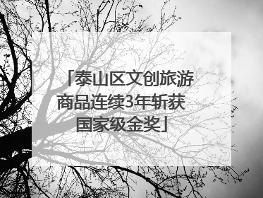 泰山区文创旅游商品连续3年斩获国家级金奖