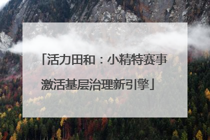 活力田和：小精特赛事激活基层治理新引擎