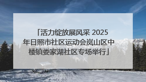 活力绽放展风采 2025年日照市社区运动会岚山区中楼镇娄家湖社区专场举行