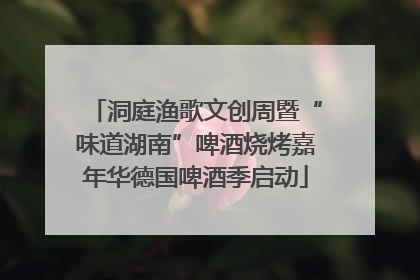 洞庭渔歌文创周暨“味道湖南”啤酒烧烤嘉年华德国啤酒季启动