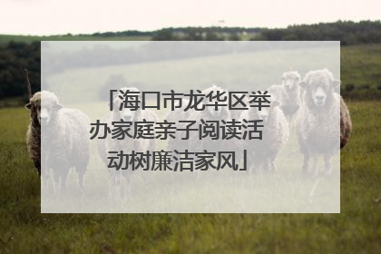 海口市龙华区举办家庭亲子阅读活动树廉洁家风
