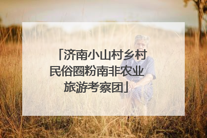 济南小山村乡村民俗圈粉南非农业旅游考察团